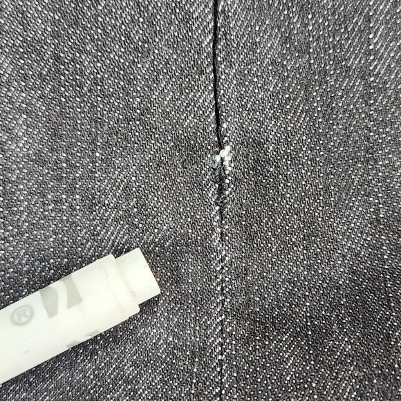 Sophisticated Edge: Le Chateau Black Denim Straight Dress – Size S, Cap Sleeve - Picture 9 of 10